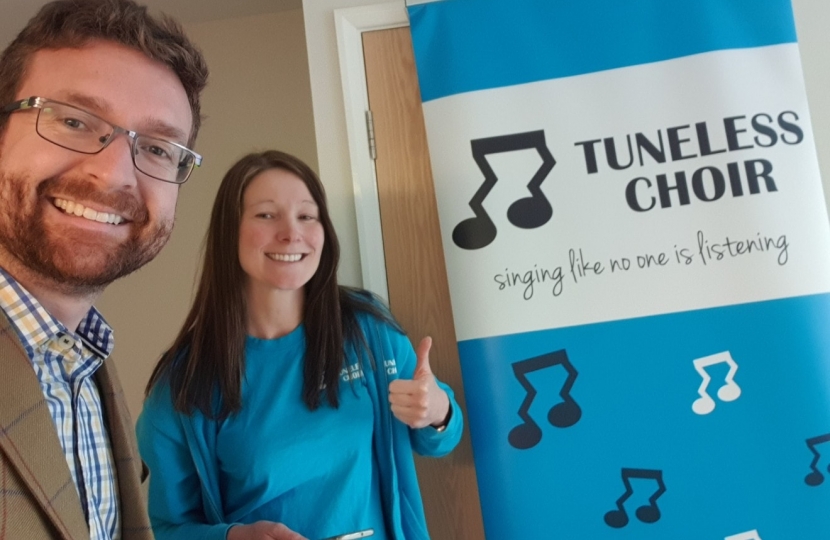 Meeting Becky at Rotherham Tuneless Choir